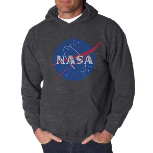 LA Pop Art Men's Word Art Hooded Sweatshirt - NASA's Most Notable Missions - 1 of 4