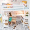 Max & Lily Twin-Size High Loft Bed with Wraparound Desk & Shelves - 4 of 4