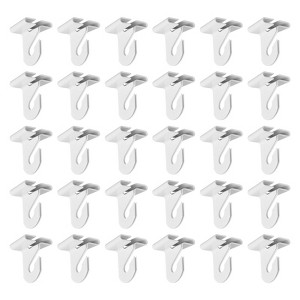 Unique Bargains Metal T-Bar Track Tiles Suspended Plants Utility Drop Ceiling Hooks - 1 of 4