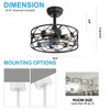 Airsurfer 16.5-Inch Black Downrod Mounted Ceiling Fans with Remote - 3 of 4
