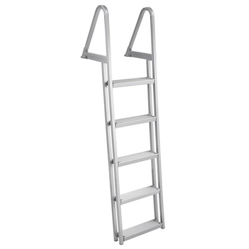 5-step Removable Dock Ladder 350lbs Marine Pontoon Boat Ladder Aluminum ...