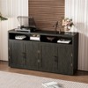 Bella Depot 60''W Storage Sideboard with Open Storage and Adjustable Shelves - 3 of 4