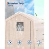COZONY 7x12FT Outdoor Storage Shed with Roll-Up Door, 240G Heavy-Duty Waterproof PE Tarp Shelter for Motorcycle, Garden Tools - 3 of 4
