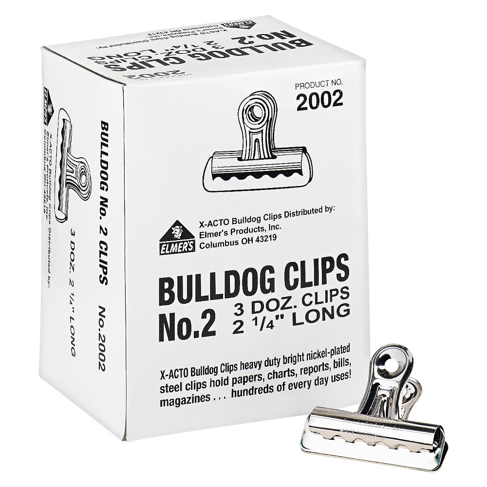 UPC 079946020021 product image for X-Acto Bulldog Clips, Steel, 1/2