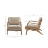 CAVINAS Polyester Accent Chair with Mid-Height Backrest,Mid-Century Comfy Upholstered Living Room Chairs,Reading Chairs for Living Room - 3 of 4