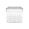 OU Fridge Organizer Bin with Vented Lid 5.3qt, Clear Stackable Refrigerator Storage Bin, Produce Kitchen Storage Container, BPA Free - 3 of 4
