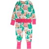 RuffleButts SoftSnooze Baby Girls Holiday Convertible Ruffle One Piece Pajama - 2 of 2