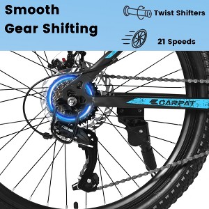 CAVINAS 26 Inch Mountain Bike with High-Carbon Steel Frame, Shimano 21-Speed with Mechanical Disc Brakes, Adult Dirt Bike for Adults and Teenagers - 1 of 4