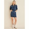 VENUS Womens Lace Print Denim Mini Dress - 2 of 4