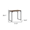 HomeRoots 32" Brown and Black Wood and Metal H-Shape Computer Desk - 3 of 4