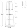 Resenkos Bookshelf, Bookcase Standing Shelf Unts,5-Tier Corner Shelf, 70" Tall Corner Ladder Shelf Small Bookshelf,White - 2 of 4