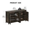 55 inch Sideboard Buffet Cabinet With Storage With 4 Doors Sideboard Buffet Cabinet With Adjustable Shelfs For Kitchen, Living Room - 3 of 4