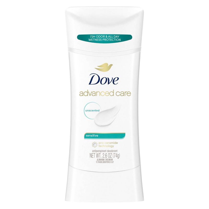 Dove Beauty Advanced Care Sensitive 72-Hour Women&#39;s Antiperspirant &#38; Deodorant Stick - 2.6oz, 3 of 10