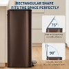Kitchen Trash Can with Lid, Stainless Steel Rectangular Garbage Bin with Step-On Pedal and Removable Inner Bucket - 3 of 4