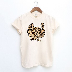 Simply Sage Market Women's Leopard Turkey Short Sleeve Garment Dyed Tee - 1 of 2