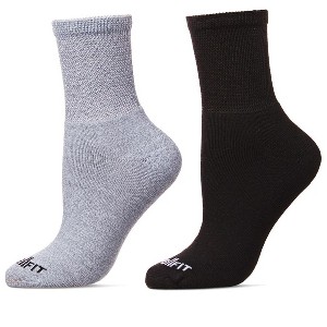 Wellfit 2 Pair Pack Diabetic Full Cushioned Quarter Socks - 1 of 3