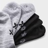 Women's Extended Size Cushioned 6pk Low Cut Athletic Socks - All In Motion™ Heather Gray/Black 8-12 - 3 of 3