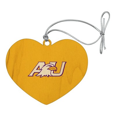 Ashland University Secondary Logo Heart Love Wood Christmas Tree Holiday Ornament