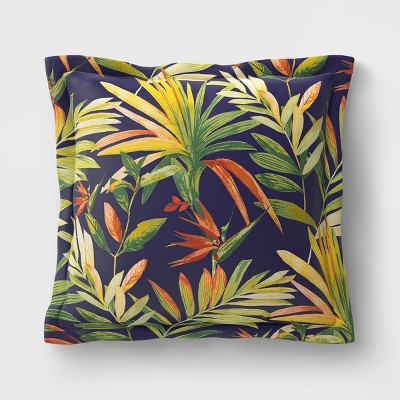 Jungle Tropical Outdoor Seat Cushion DuraSeason Fabric™ Blue/Green - Threshold™