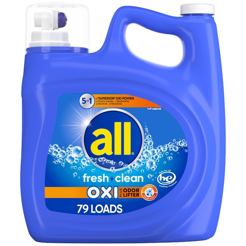 All Stainlifer Oxi + Odor Liquid Laundry Detergent - 141 fl oz, 1 of 6