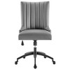 Modway Empower Channel Tufted Vegan Leather Office Chair, Black Gray - 4 of 4