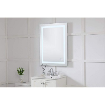 Helios 27in x 36in LED Vanity Mirror with Touch Sensor and Multicolor Temperature