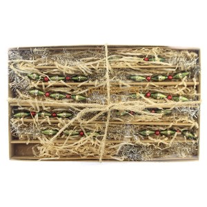73.0 Inch Drop Bead Tinsel Garland Vintage Look Tree Garlands - 1 of 3