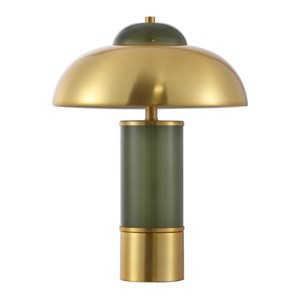 Drea Table Lamp - 16.25 Inch Height - TBL4607 - Green/Brass - Safavieh - 1 of 4