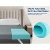 3 in. Gel Memory Foam Mattress Topper with Bamboo Cover White/Gray- Breathable & Supportive - 4 of 4