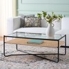 Omaka 1 Shelf Coffee Table - COF2308A - Natural/Black - Safavieh - 2 of 4