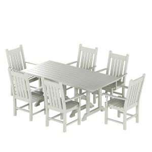 WestinTrends 7 Piece Outdoor Patio Dining Set Outdoor Table and Armchair Set - 1 of 2