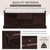 Lyngins Retro Storage Bench with Velvet Cushion, 42.5"L Entryway Bench, Storage Ottoman with Enclosed Doors & Drawers, Solid Wood Frame Ottoman Bench - 3 of 4