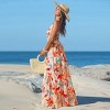 Women's Vibrant Floral Print Maxi Dress for Beach Getaways - Cupshe - 4 of 4