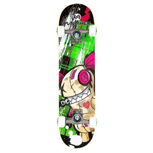 Punisher Skateboards Jinx Complete 31-Inch Skateboard with Canadian Maple, Green - 1 of 3