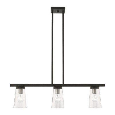 Livex Lighting Cityview 3 - Light Chandelier in  Black/Brushed Nickel