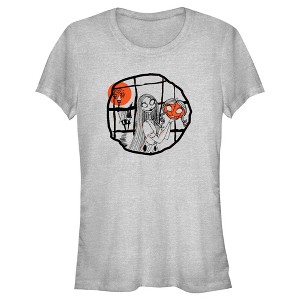 Juniors Womens The Nightmare Before Christmas Halloween Sally Pumpkin Sketch T-Shirt - 1 of 4