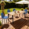 KWPZQEB 63" Rectangular Dining Table for 6-8, , Farmhouse Dining Table with Wooden Tabletop & Rust-Resistant Iron Legs for Dining Room, Living Room - 4 of 4
