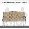 Resenkos Patio Chair Cushions, Outdoor Chair Pads,59" x 38" Tufted Bench Cushion for Outdoor Furniture, 3-Seater Replacement, - 4 of 4