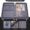 28"/24"/20" Luggage, Lightweight Suitcase with USB Port, Faux Leather Handle, Lockable Spinner Wheels 4Q -ModernLuxe - 3 of 4