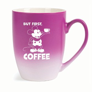 Elanze Designs But First Coffee Two Toned Ombre Matte 10 ounce New Bone China Coffee Tea Cup Mug, Pink and White - 1 of 4