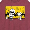 Women's - Peanuts - Charlie And Snoopy Dance Time Graphic Racerback Tank - 2 of 4