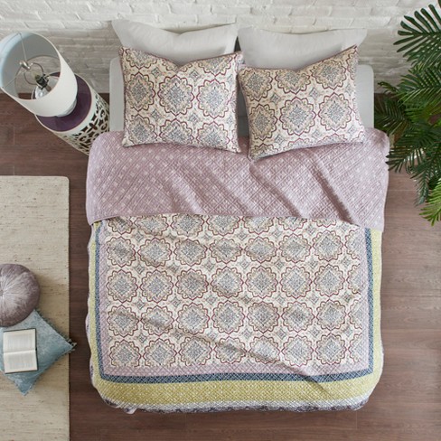 Full Queen 3pc Dondi Reversible Coverlet Set Dusty Purple Target