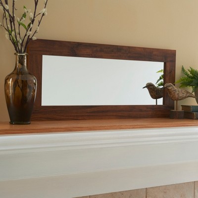Rustic Hickory Full Length Rectangular Wood Wall Mirror