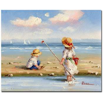 Trademark Fine Art -'At the Beach III' Canvas Art