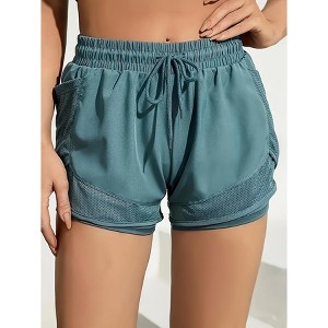 Women's Athletic Shorts with Side Perforations - 1 of 4