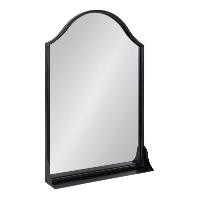 Kate and Laurel Gramera Arch Metal Functional Mirror, 20x30, Black