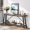 Syemin Console Tables Industrial Sofa Table, Extra Long Entryway Console, Console Table Behind Couch, Narrow Sofa Table, Gray, 70.87"*11.61"*31.5" - 4 of 4