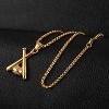 Baseball and Baseball Bat Cross Sports Stainless Steel Pendant Necklace 22+2'' Chain - 4 of 4