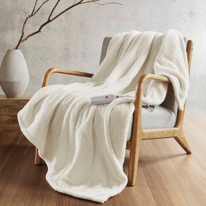 Gulches Heated Throw with 5 Heat Settings, 3-Hour Auto Shutoff - Cozy & Safe for Any D¨¦cor - 1 of 4