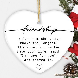 Friends are Here For You Quote Ornament, Sentimental Friendship Christmas Gift| OrnamentallyYou - 1 of 4